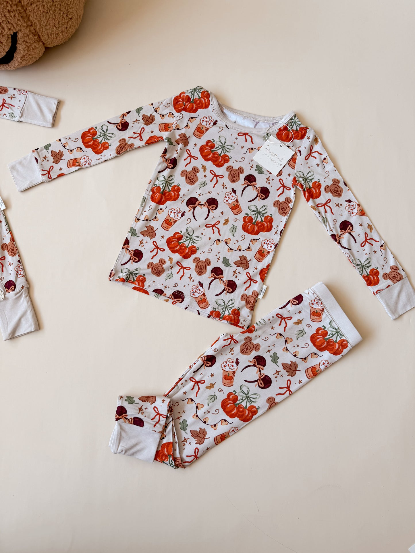 Fall Magic Bamboo PJ Romper/ Two Piece LONG Sleeve Set*READY TO SHIP