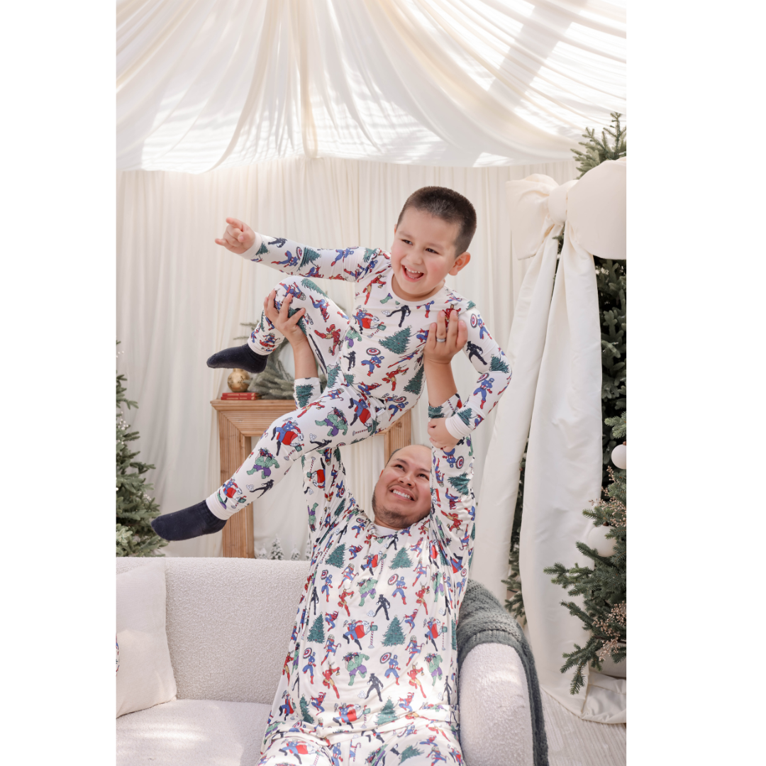 SUPER HERO CHRISTMAS FAMILY MATCHING BAMBOO