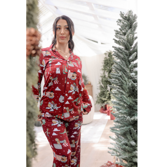 TOYS ON CHRISTMAS MORNING FAMILY MATCHING BAMBOO-