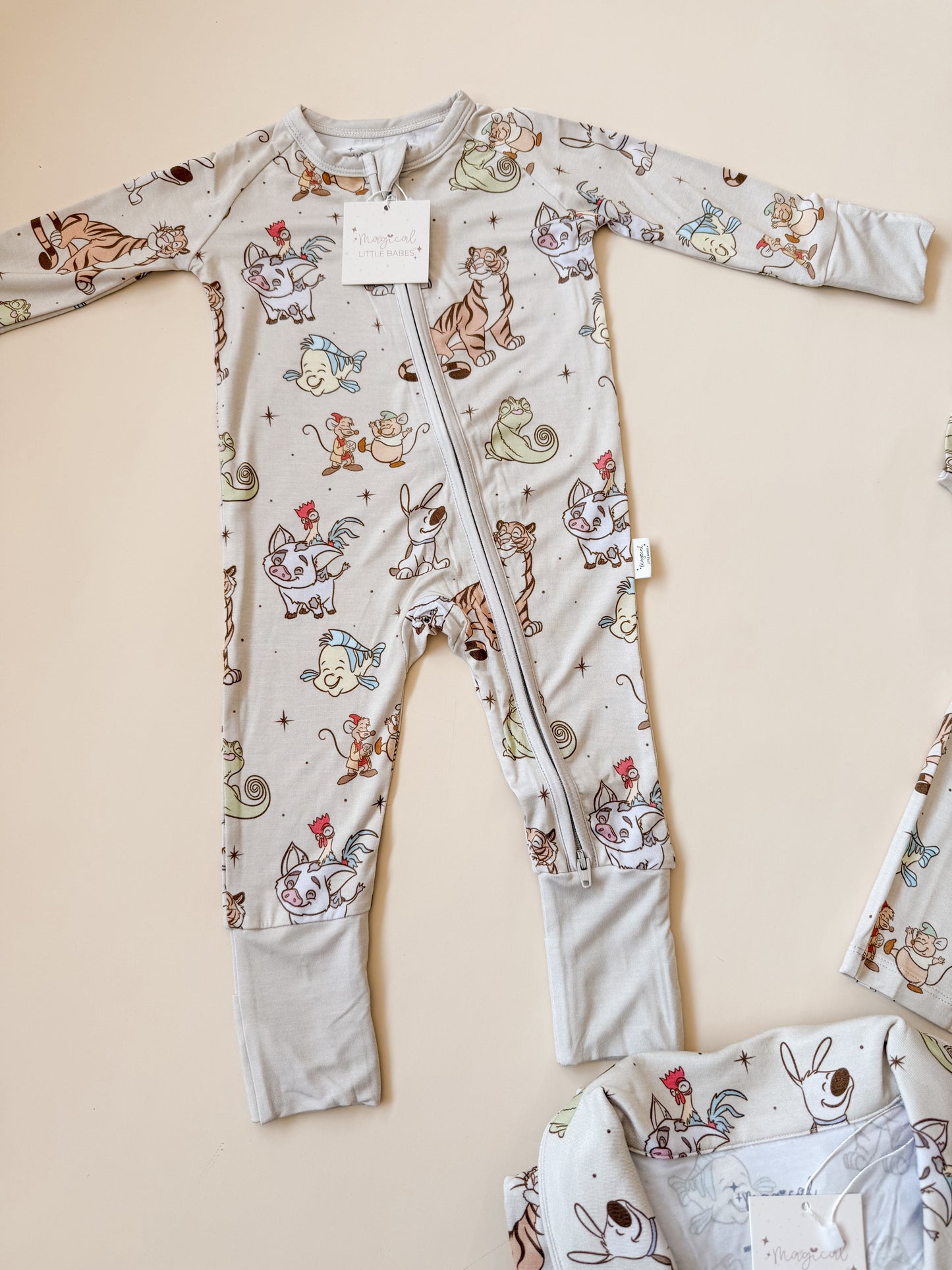 Sidekicks Bamboo PJ Romper/ Two Piece SHORT Sleeve Set*READY TO SHIP