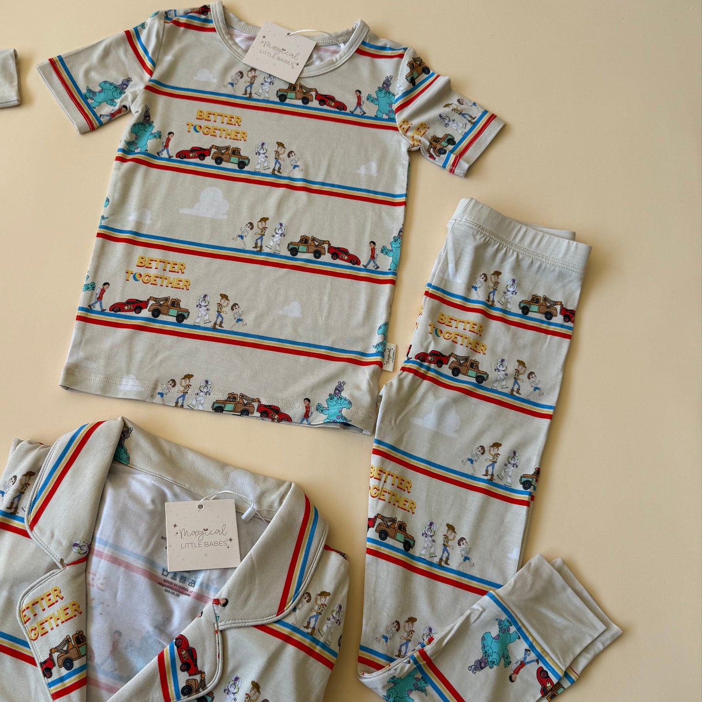 Better Together Bamboo PJ Romper/ Two Piece Set*READY TO SHIP