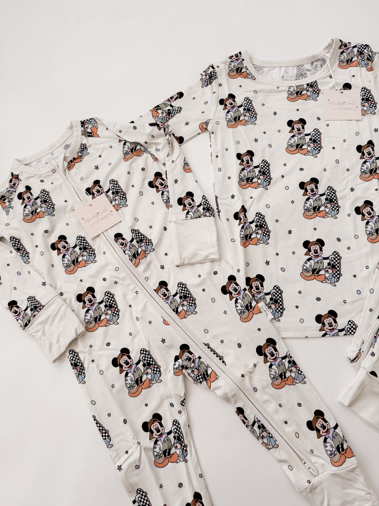 Easter Bamboo PJ Romper/ Two Piece LONG Sleeve Set*READY TO SHIP