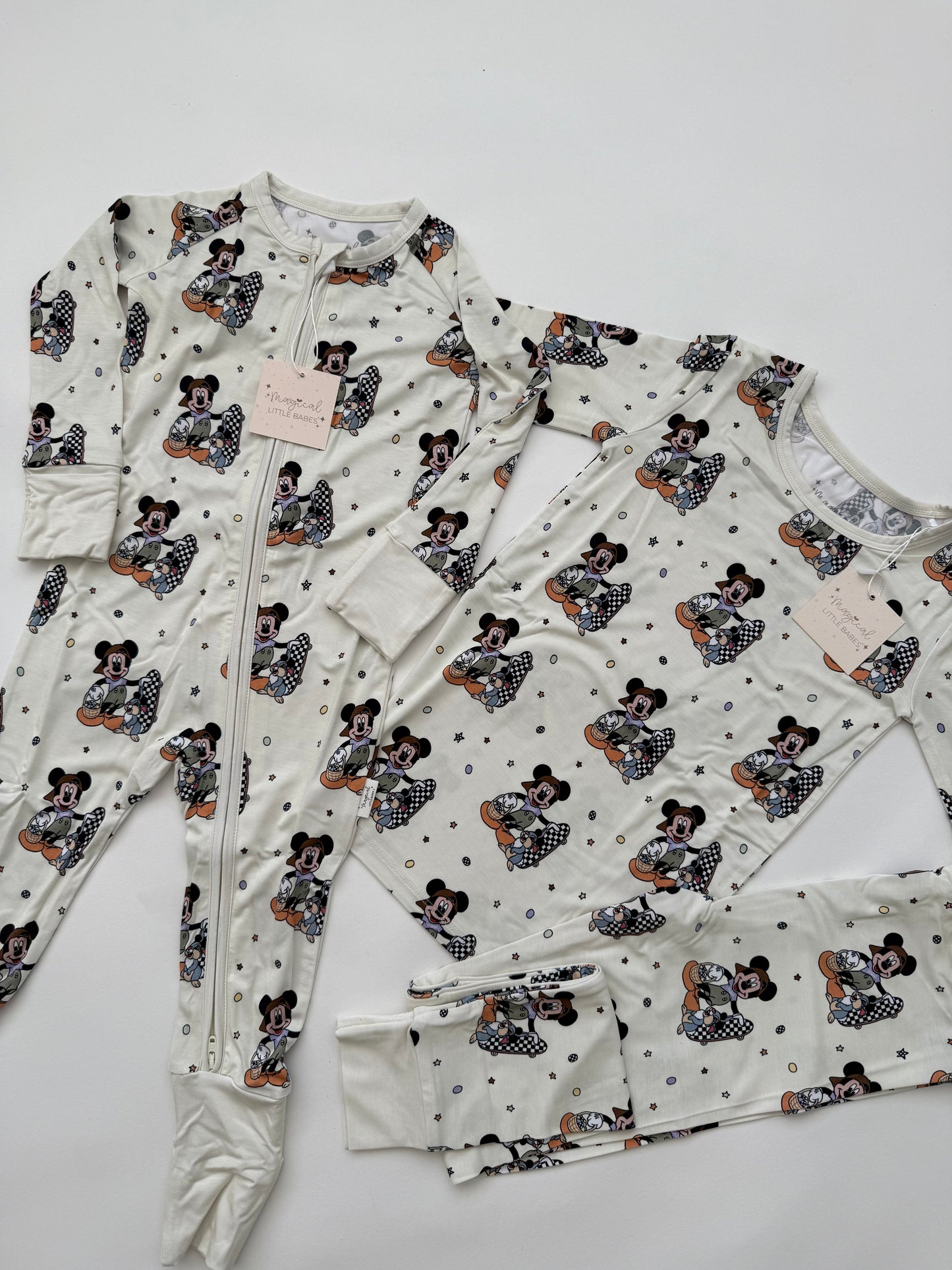 Easter Bamboo PJ Romper/ Two Piece LONG Sleeve Set*READY TO SHIP