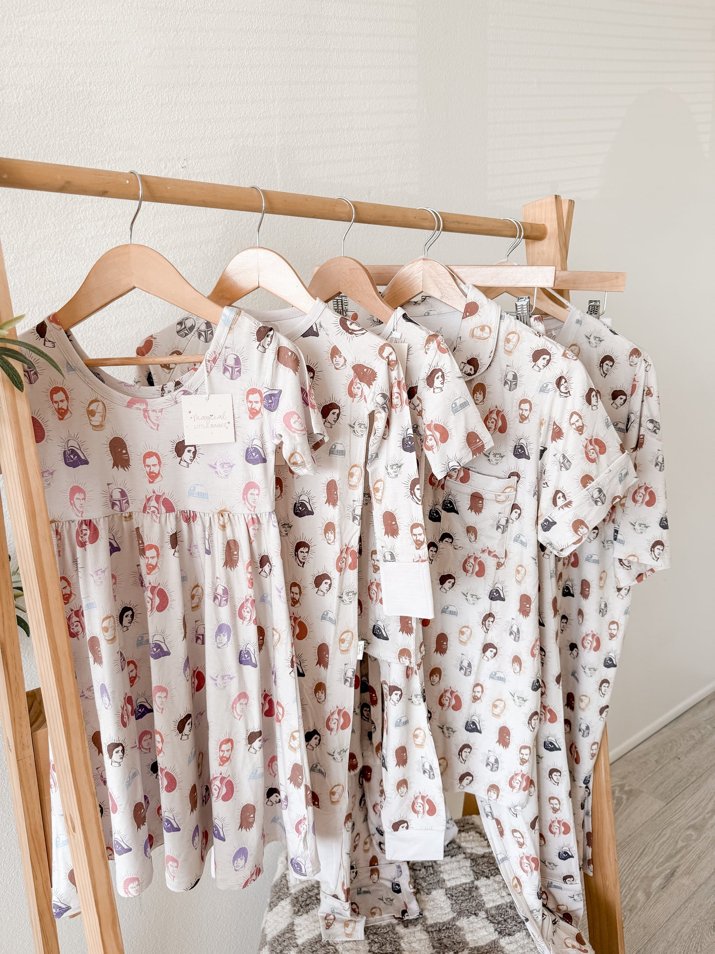 May the Force Bamboo PJ Romper/ Two Piece SHORT Sleeve Set*READY TO SHIP