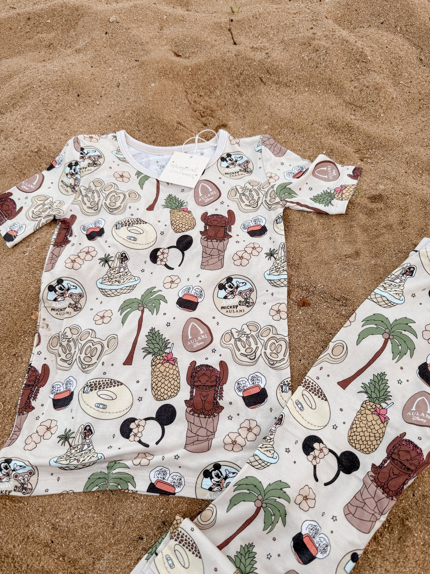 Aulani Bamboo PJ Romper/ Two Piece Sleeve Set*READY TO SHIP