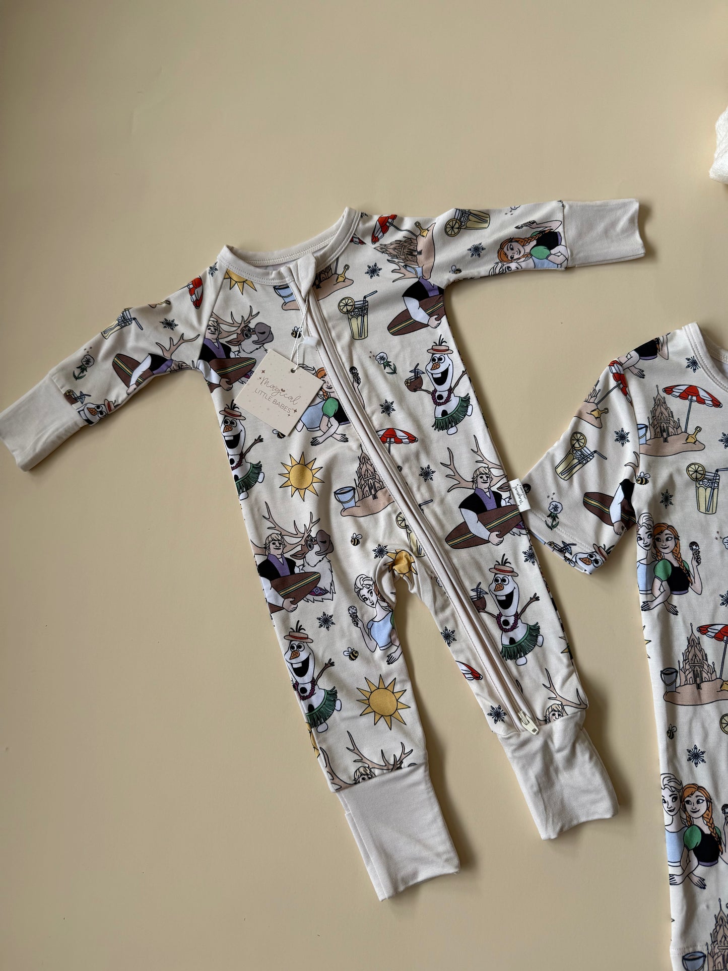 In Summer Bamboo PJ Romper/ Two Piece SHORT Sleeve Set*READY TO SHIP