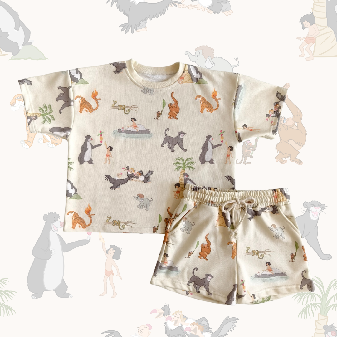 Jungle Book French Terry Oversized Two Piece Set