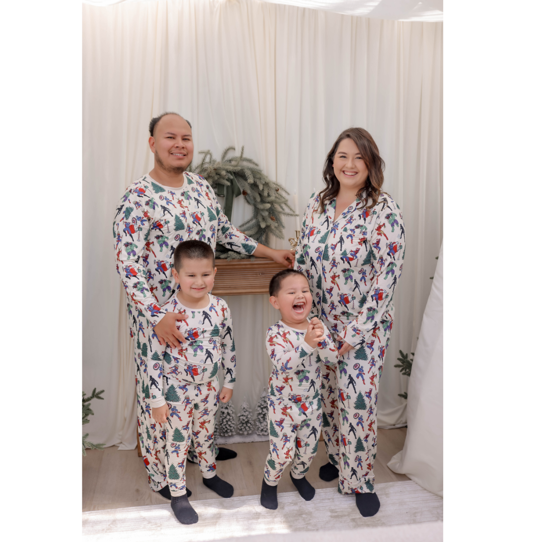 SUPER HERO CHRISTMAS FAMILY MATCHING BAMBOO
