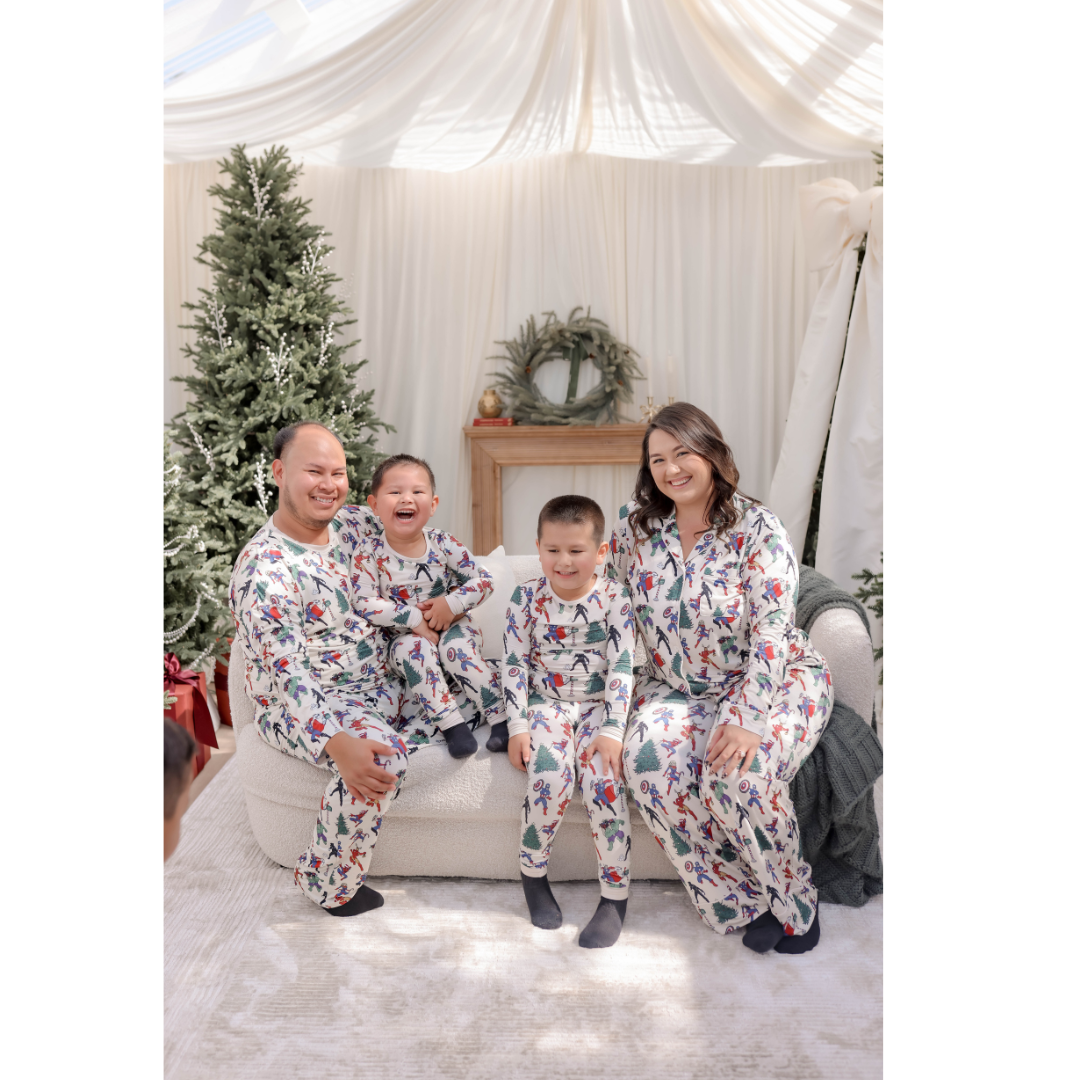 SUPER HERO CHRISTMAS FAMILY MATCHING BAMBOO