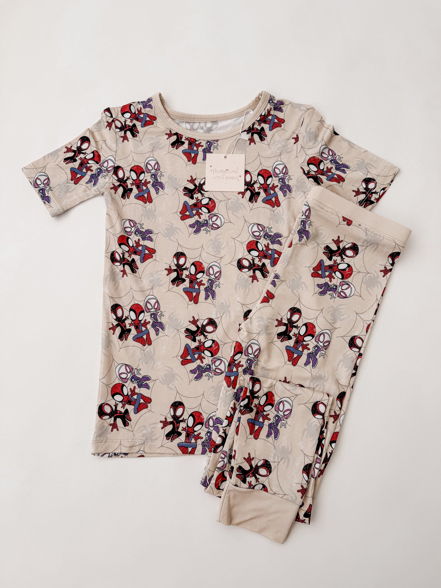 WEBS GO Bamboo PJ Romper/ Two Piece SHORT Sleeve Set*READY TO SHIP