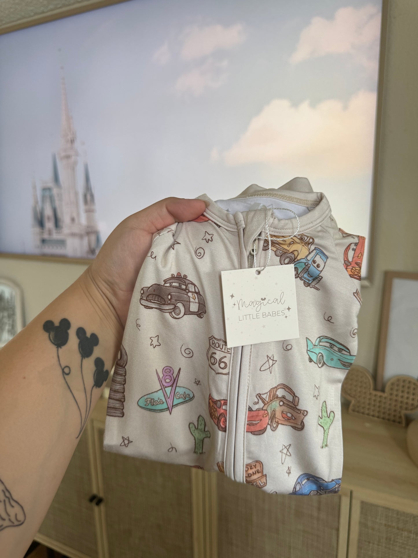 Route 66 Bamboo PJ Romper/ Two Piece Sleeve Set*READY TO SHIP