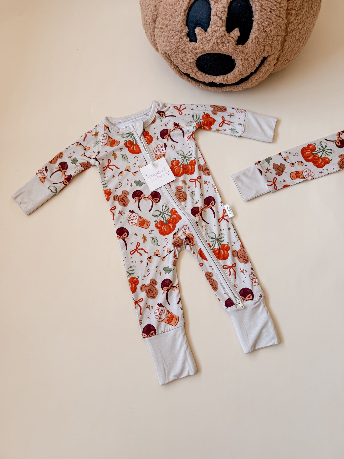 Fall Magic Bamboo PJ Romper/ Two Piece LONG Sleeve Set*READY TO SHIP