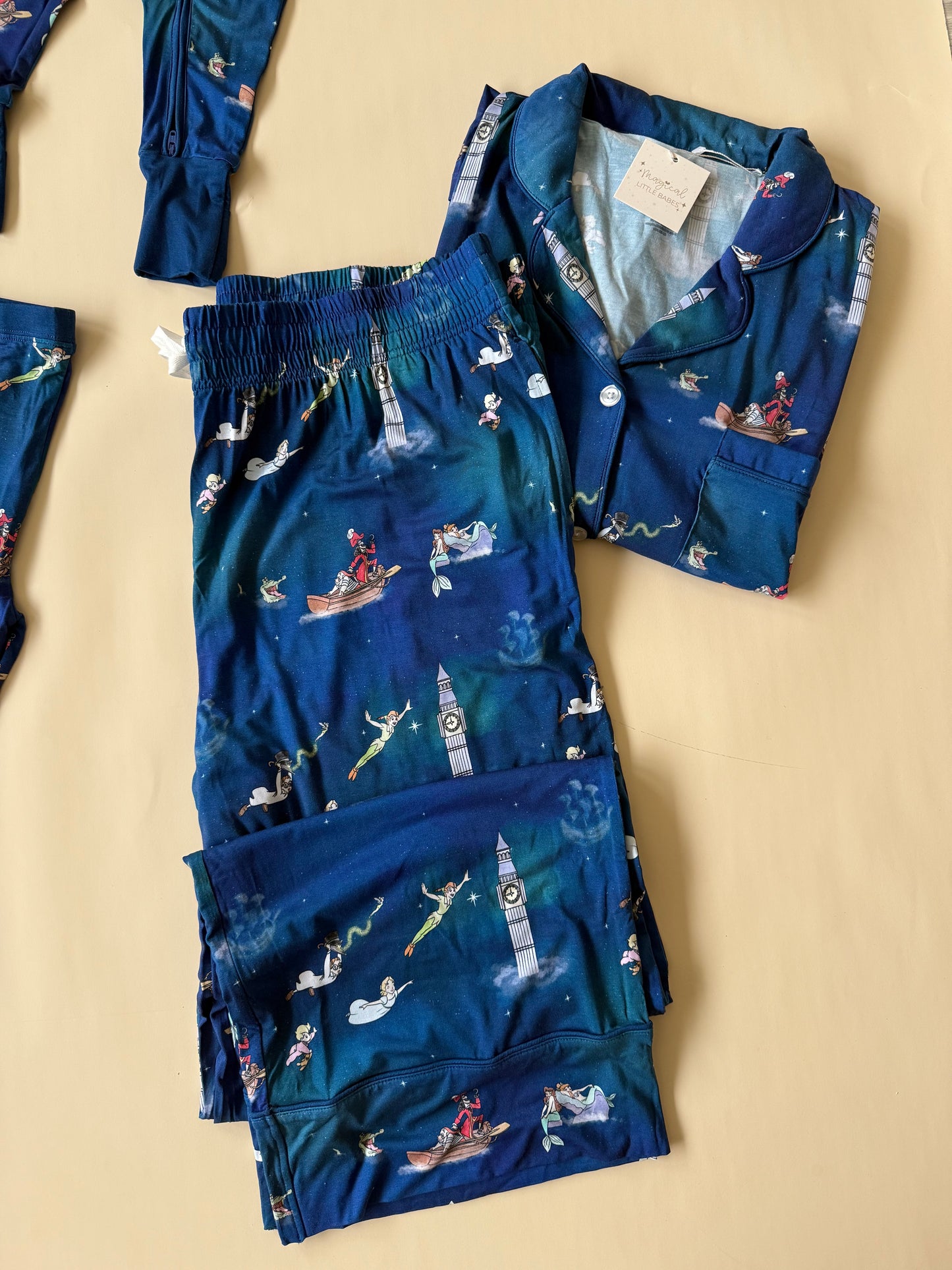 Never Grow Up Bamboo PJ Romper/ Two Piece Set*READY TO SHIP