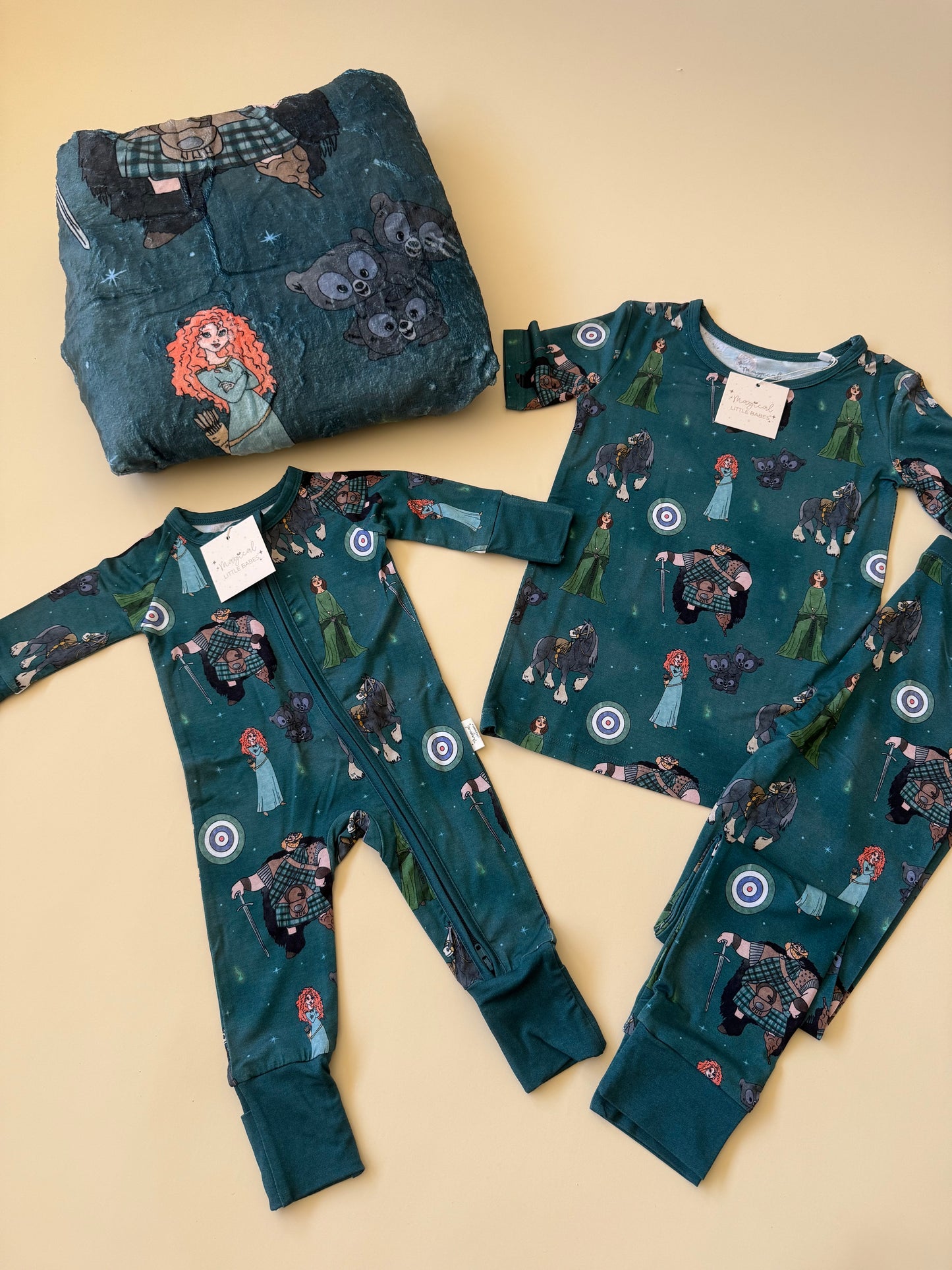 BRAVE Bamboo PJ Romper/ Two Piece Set*READY TO SHIP