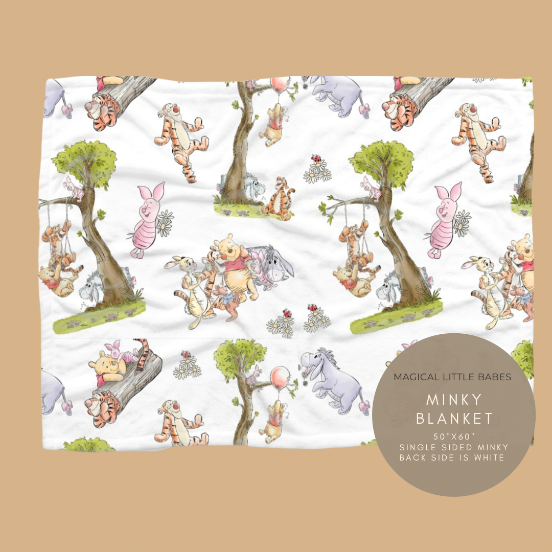 Oh Bother Minky Blanket *READY TO SHIP