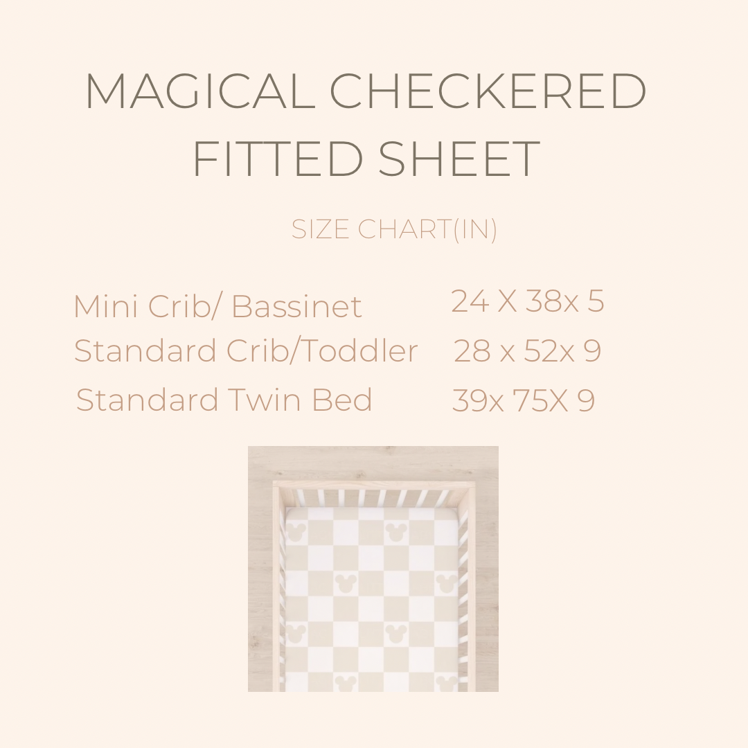 Checkered Bamboo Fitted Sheet *READY TO SHIP