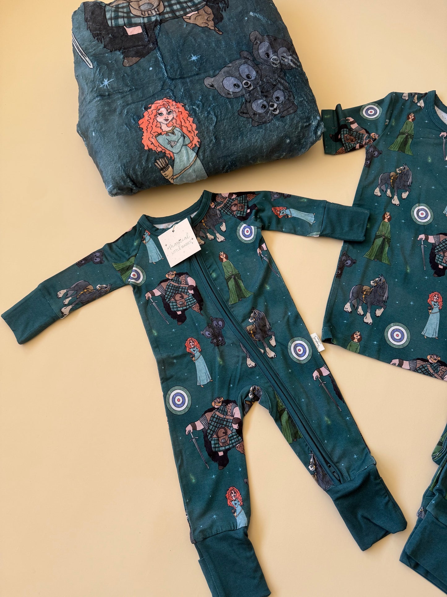 BRAVE Bamboo PJ Romper/ Two Piece Set*READY TO SHIP