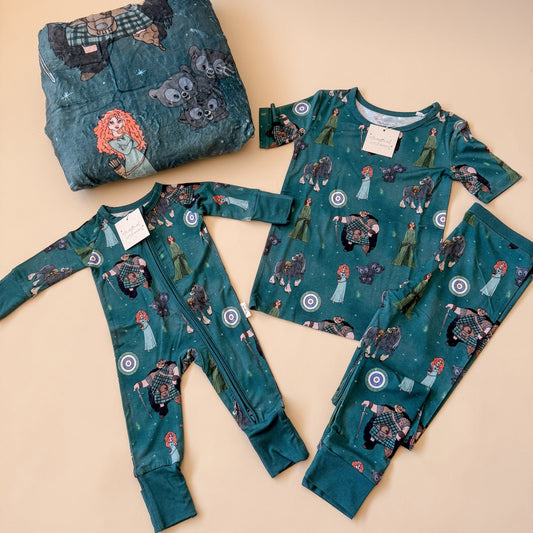 BRAVE Bamboo PJ Romper/ Two Piece Set*READY TO SHIP