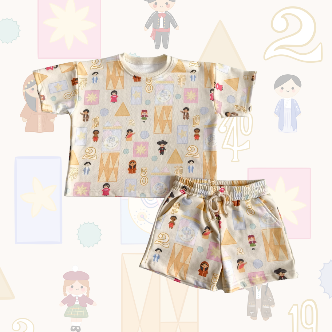 Small World French Terry Oversized Two Piece Set