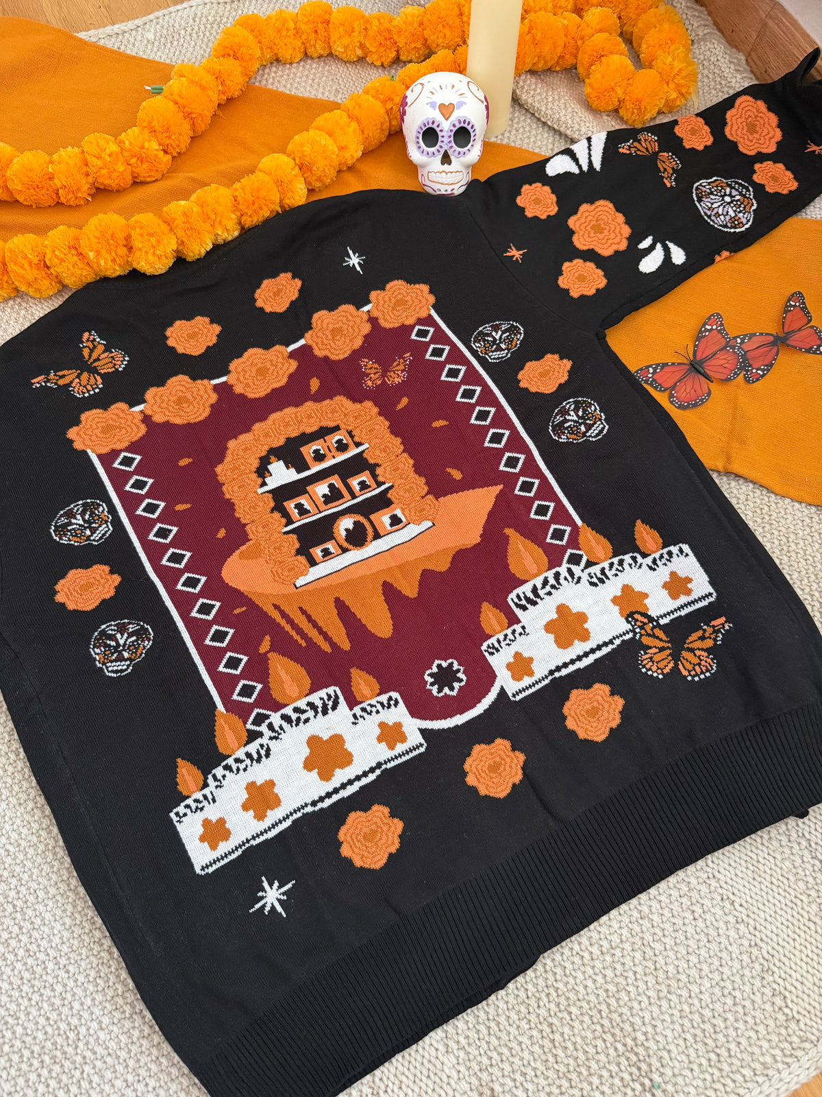 PREORDER SHIPS MID OF OCTOBER Dia De Los Muertos Lightweight Cardigan