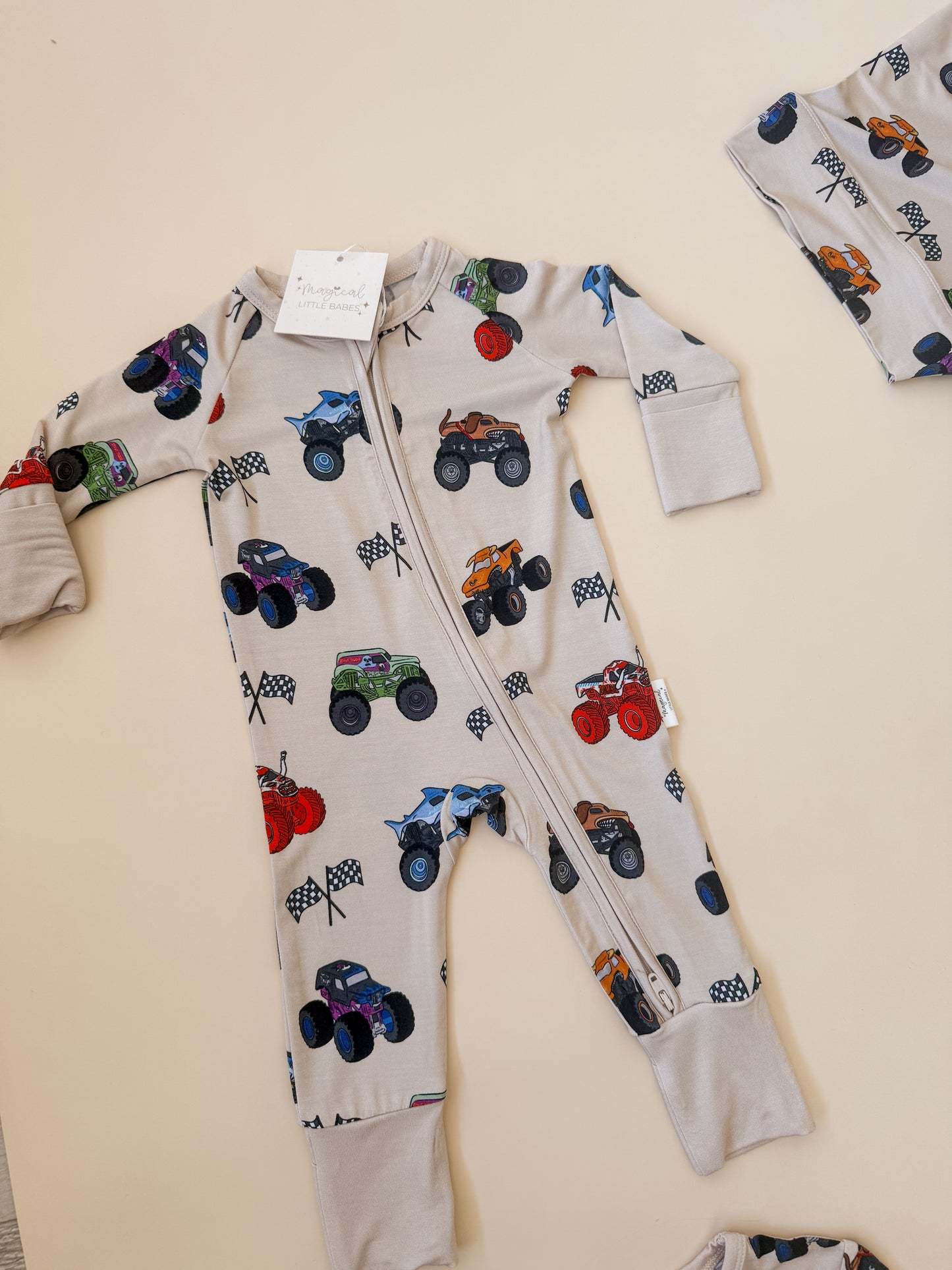 M. JAM Bamboo PJ Romper/ Two Piece SHORT Sleeve Set *READY TO SHIP