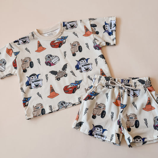 Spooky Cars Oversized Two Piece Set *READY TO SHIP