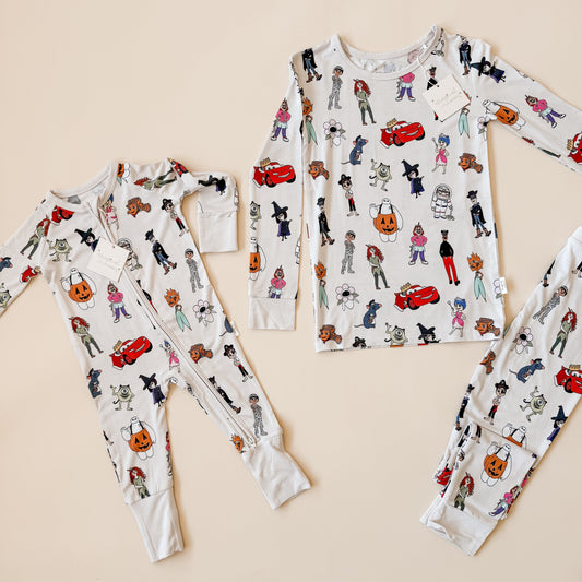 Costume Mashup Bamboo PJ Romper/ Two Piece LONG Sleeve Set*READY TO SHIP