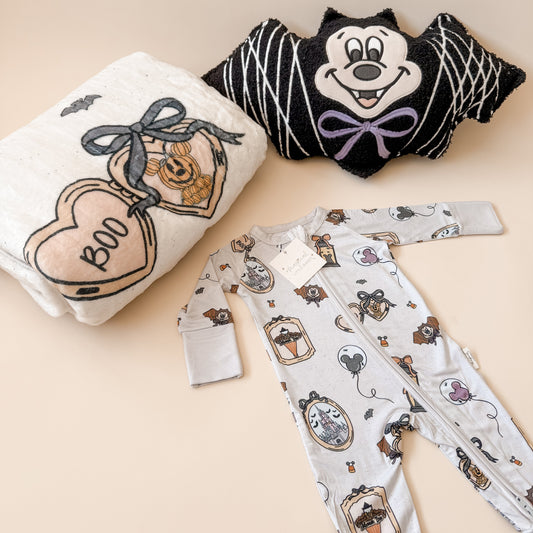 Halloween Coquette Bamboo PJ Romper/ Two Piece Set*READY TO SHIP