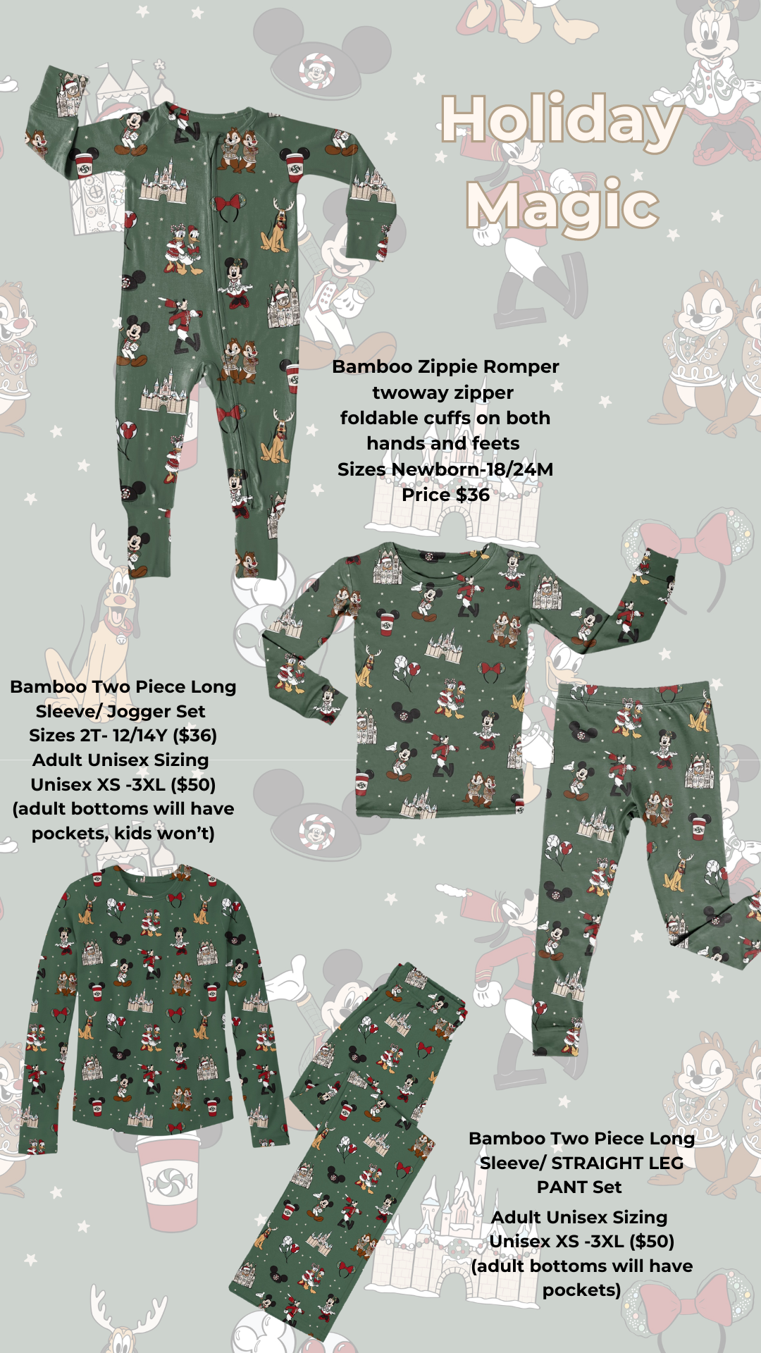 Holiday Magic Bamboo PJs*READY TO SHIP