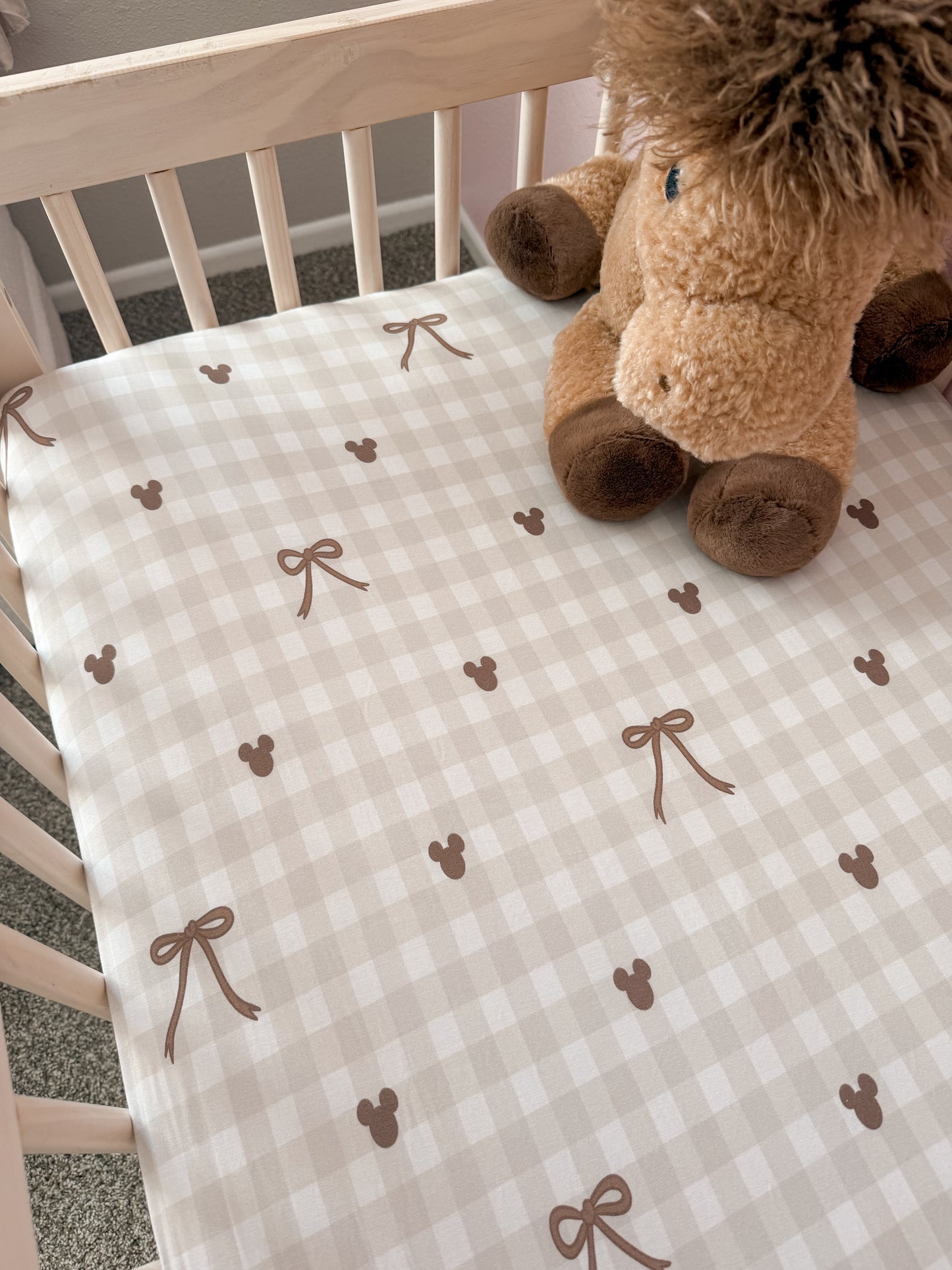 Gingham Bamboo Fitted Sheet