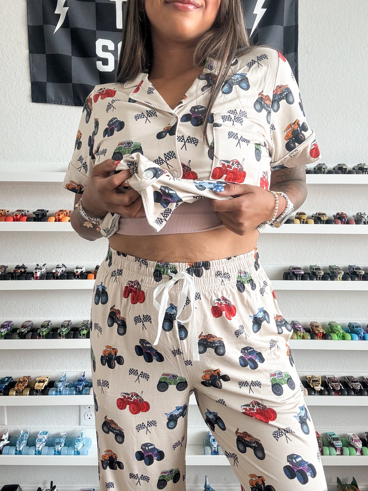 M. JAM Bamboo PJ Romper/ Two Piece SHORT Sleeve Set *READY TO SHIP