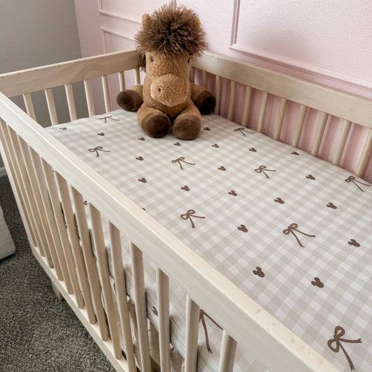 Gingham Bamboo Fitted Sheet