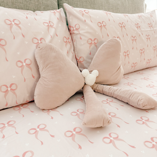 Dainty Bows Bamboo Fitted Sheet *READY TO SHIP