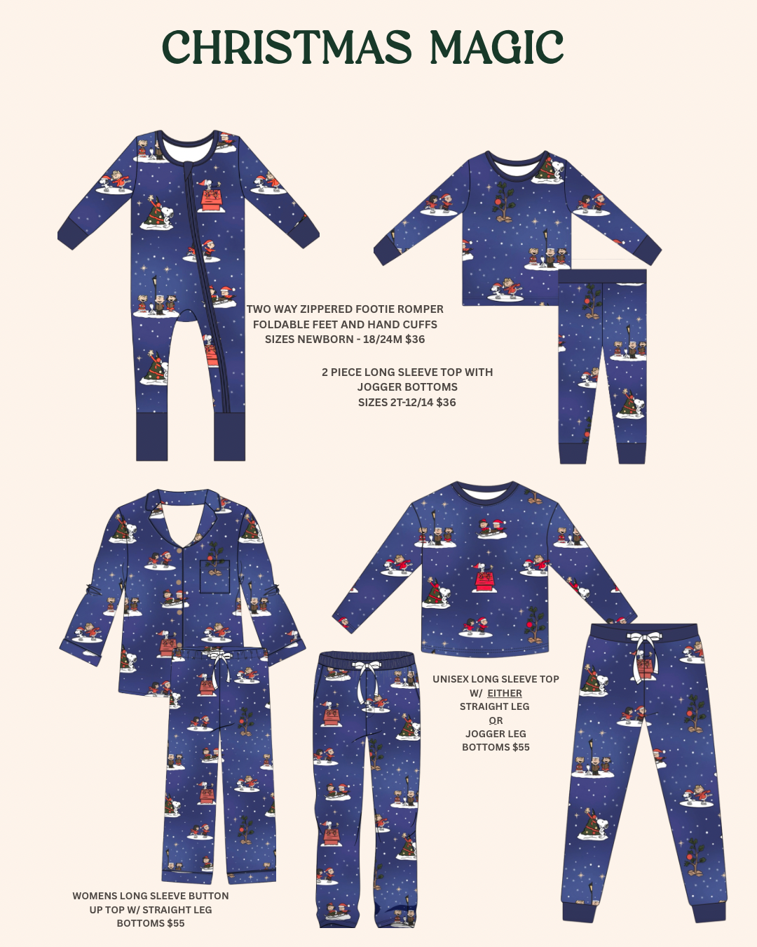 Christmas Magic Bamboo PJs - PREORDER SHIPS IN NOV