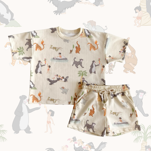Jungle Book French Terry Oversized Two Piece Set