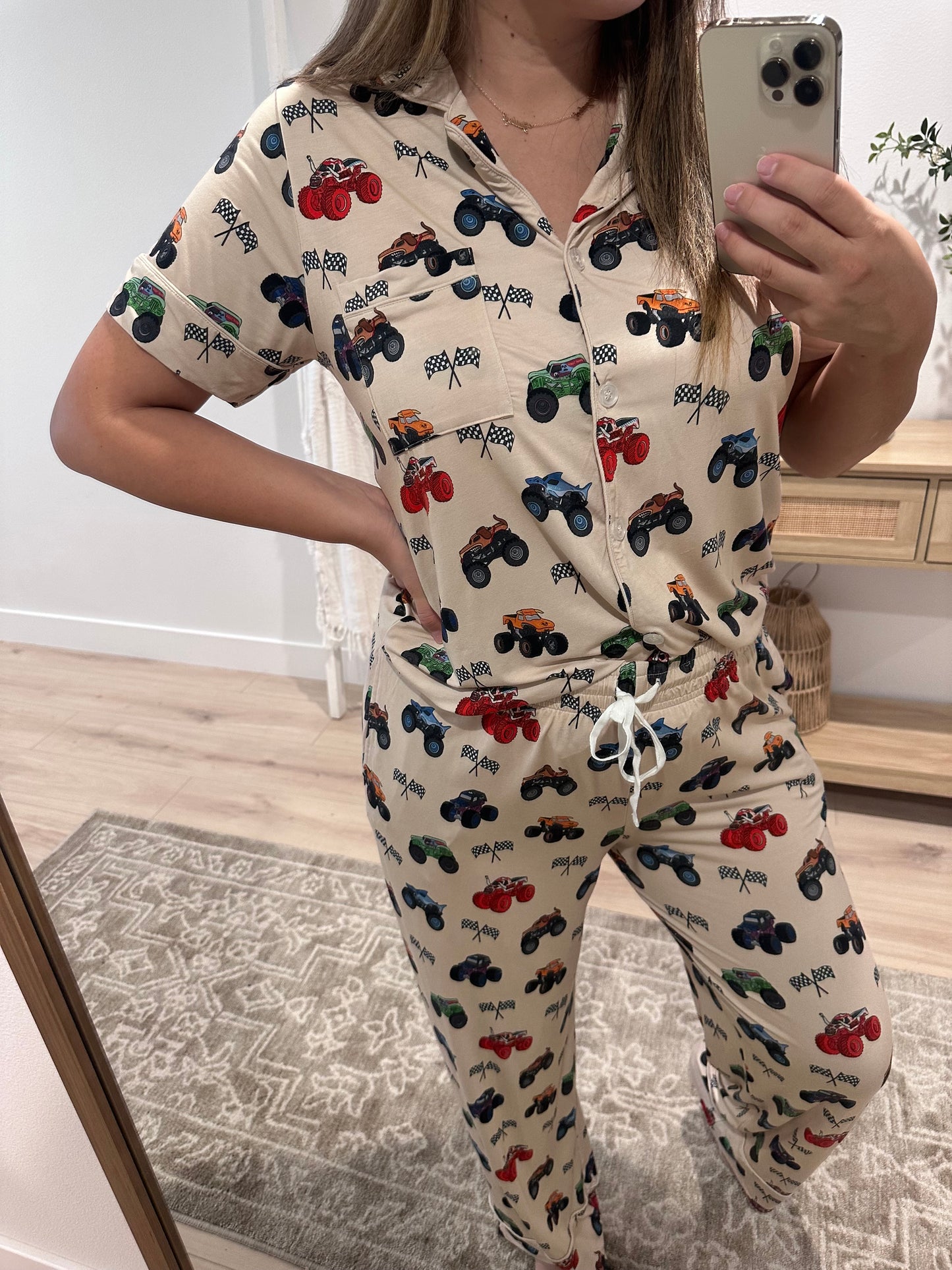 M. JAM Bamboo PJ Romper/ Two Piece SHORT Sleeve Set *READY TO SHIP