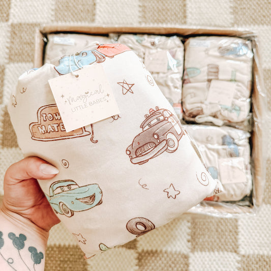 Route 66 Bamboo Fitted Sheet *READY TO SHIP