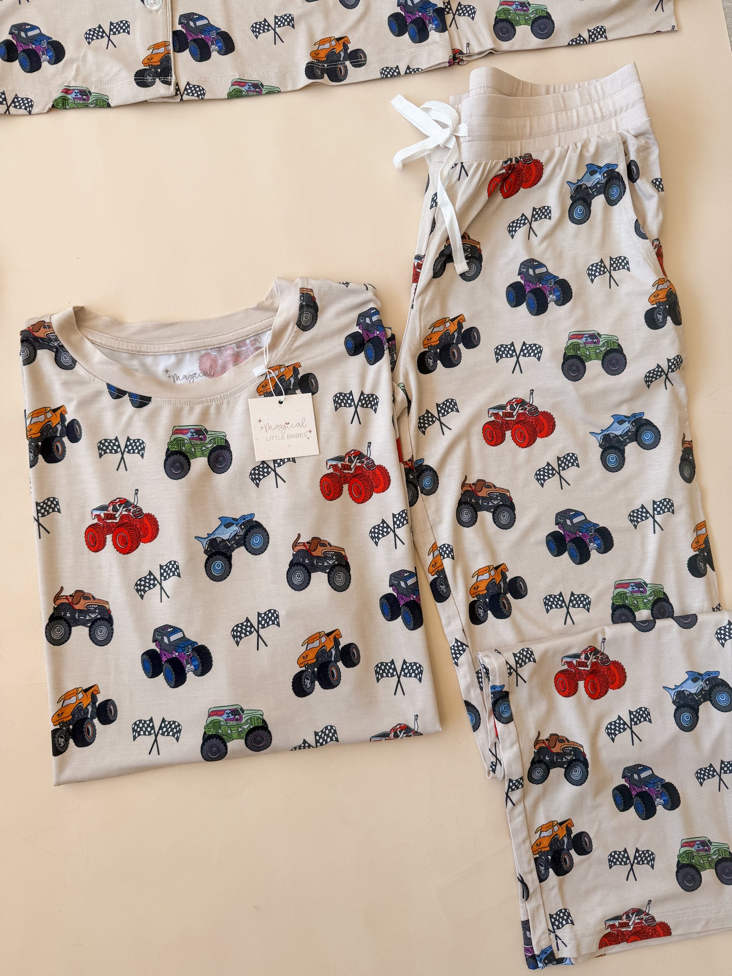 M. JAM Bamboo PJ Romper/ Two Piece SHORT Sleeve Set *READY TO SHIP