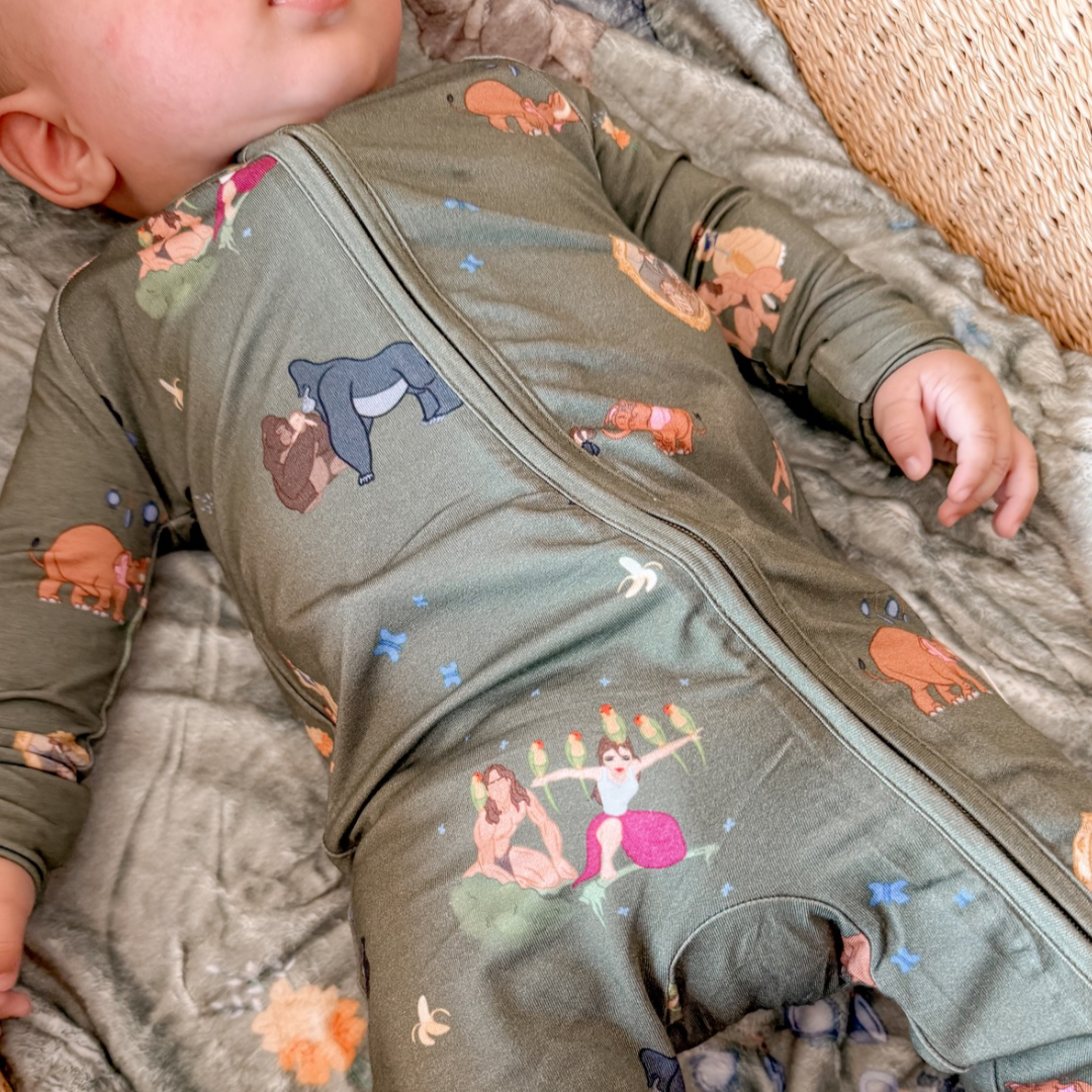Tarzan Bamboo PJ Romper/ Two Piece Set*READY TO SHIP