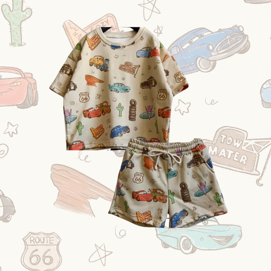 Route 66 French Terry Oversized Two Piece Set