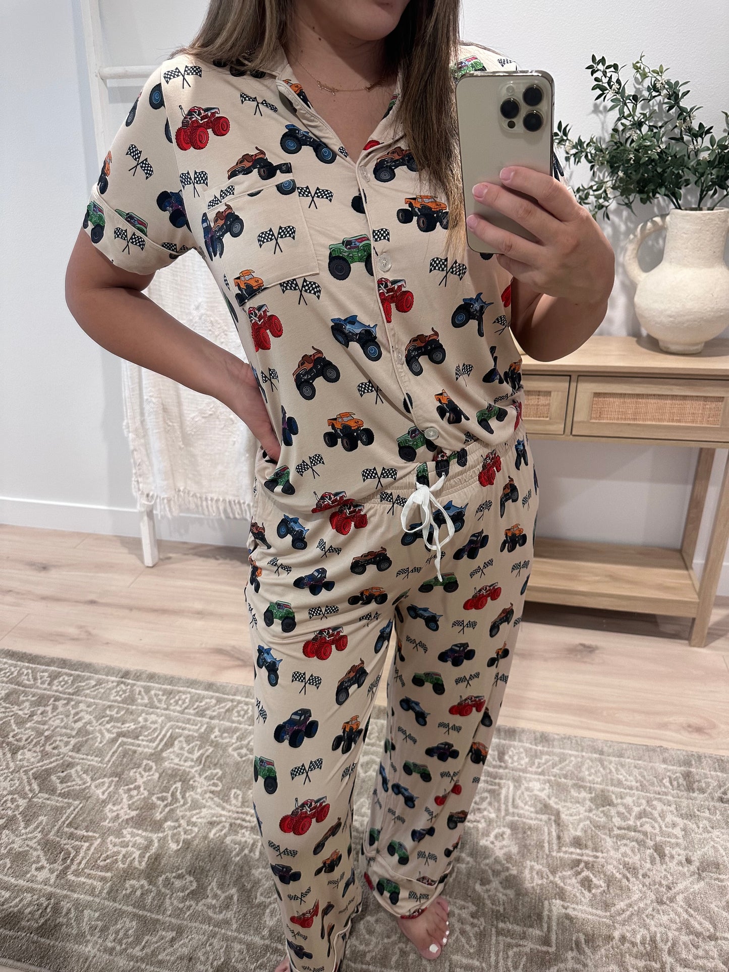 M. JAM Bamboo PJ Romper/ Two Piece SHORT Sleeve Set *READY TO SHIP