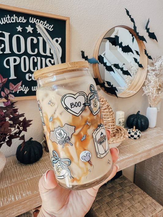 Coquette Halloween Glass Can SET *READY TO SHIP