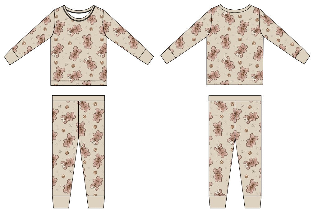 Gingerbread Magic Bamboo PJs*READY TO SHIP