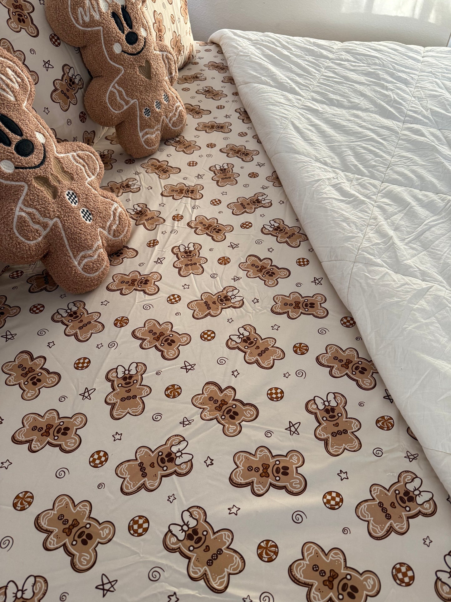 Gingerbread Bamboo Fitted Sheet *READY TO SHIP