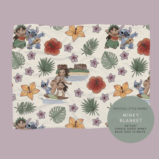 Surfing Ohana Minky Blanket *READY TO SHIP