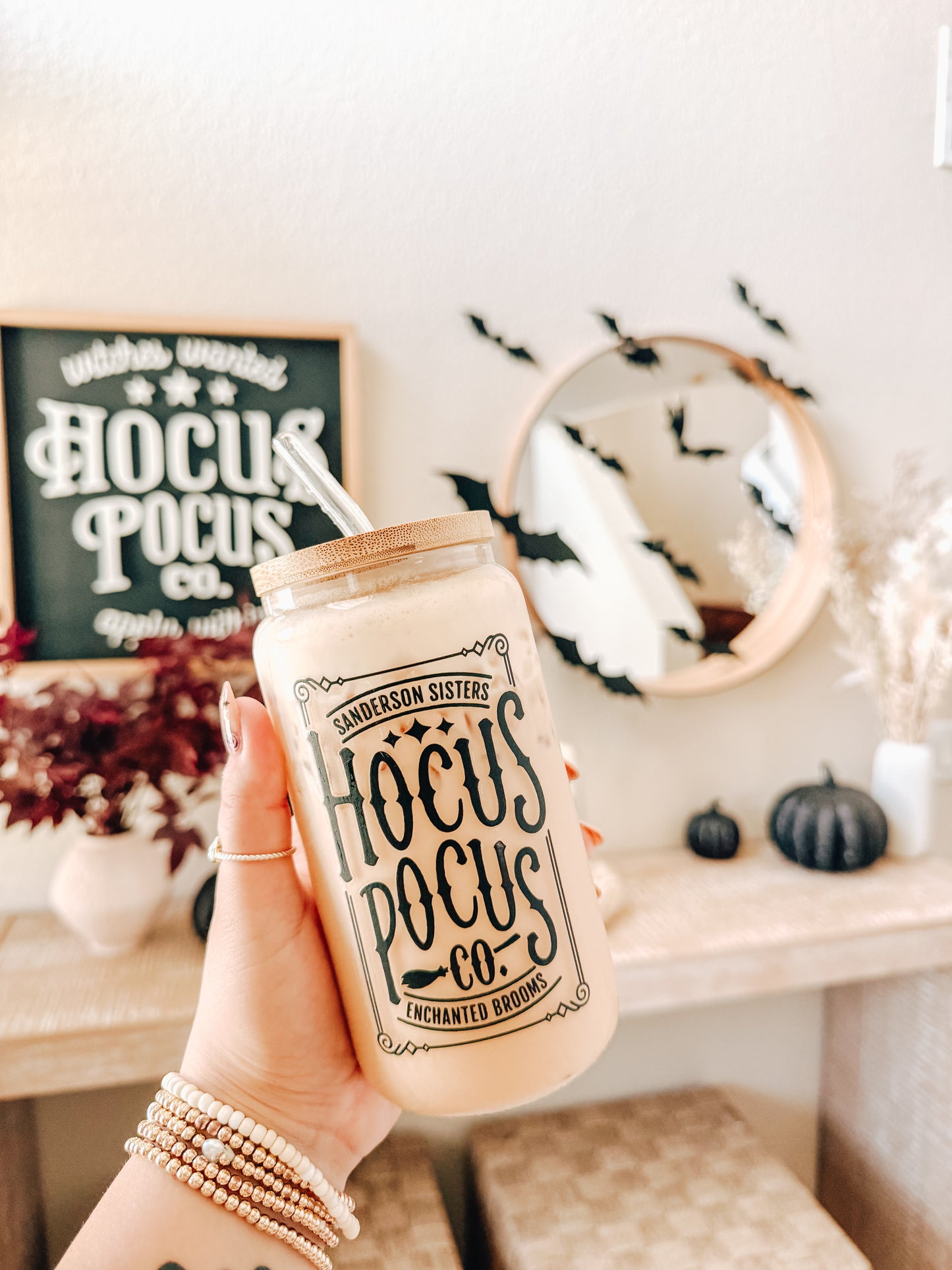 Hocus Pocus Glass Can SET *READY TO SHIP