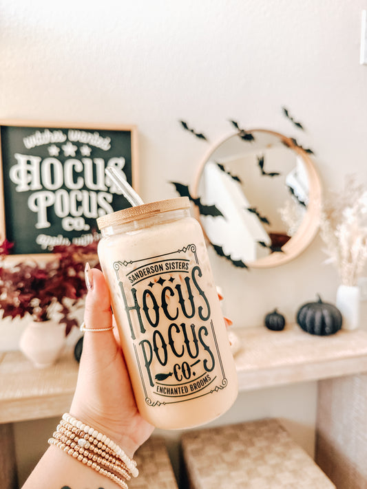 Hocus Pocus Glass Can SET *READY TO SHIP