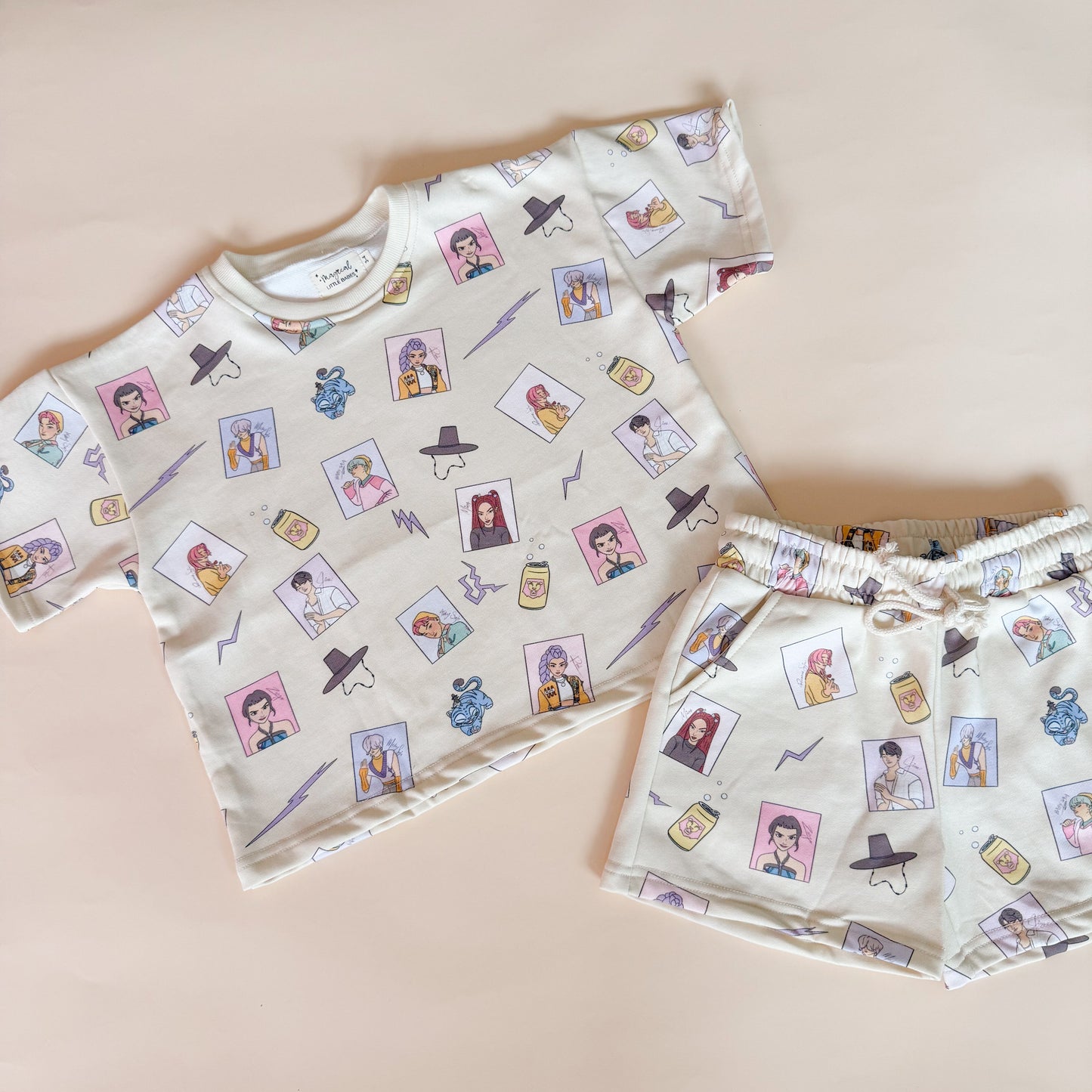 K POP French Terry Oversized Two Piece Set