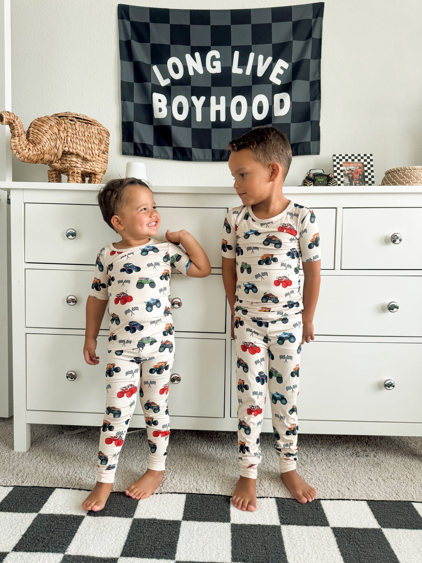 M. JAM Bamboo PJ Romper/ Two Piece SHORT Sleeve Set *READY TO SHIP