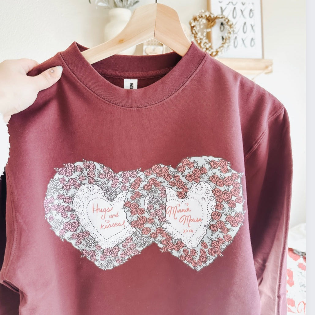 Sweetheart Maroon Adult Sweater  * READY TO SHIP